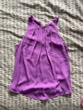 RW&CO. Purple Sleeveless Pleated Front Camisole